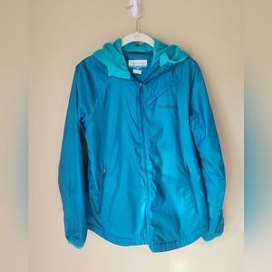 Columbia Omni-shield Hooded Jacket/Coat Teal/Aqua Size Small